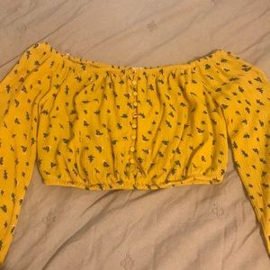 PacSun long sleeve crop top